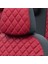 V.w. Passat 1996-2005 B5 Özel Üretim Koltuk Kılıfı Madrid Design Deri Kırmızı - Siyah 5