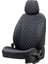 Mitsubishi Colt 2004-2009 Özel Üretim Koltuk Kılıfı Madrid Design Deri Siyah - Beyaz 2