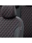 Opel Combo C 5 Kişi 2005-2012 Özel Üretim Koltuk Kılıfı Madrid Design Deri Siyah - Kırmızı 3