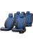 Renault Trafic 2015-Sonrası 8+1 (9 Kişi) Özel Üretim Koltuk Kılıfı Madrid Design Deri Mavi - Siyah 1