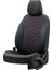 Store Skoda Citigo 2011-2016 Özel Üretim Koltuk Kılıfı Madrid Design Deri Siyah - Kırmızı 2