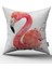 Flamingo Figürlü Özel Tasarım Yastık Kırlent Kılıfı 607 - Çift Tarafı Baskılı 2