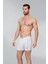 12 Adet Beyaz Renk Biyeli Modal Boxer 1