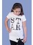 Kız Çocuk Star Baskılı Kemer Detaylı T-Shirt 1