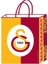 Galatasaray Büküm Saplı Kağıt Çanta 18X24CM 12'li 1