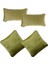 Biyeli Kırlent Yastık Kılıfı 2 Adet 45X45 2 Adet 50X30 Haki 1