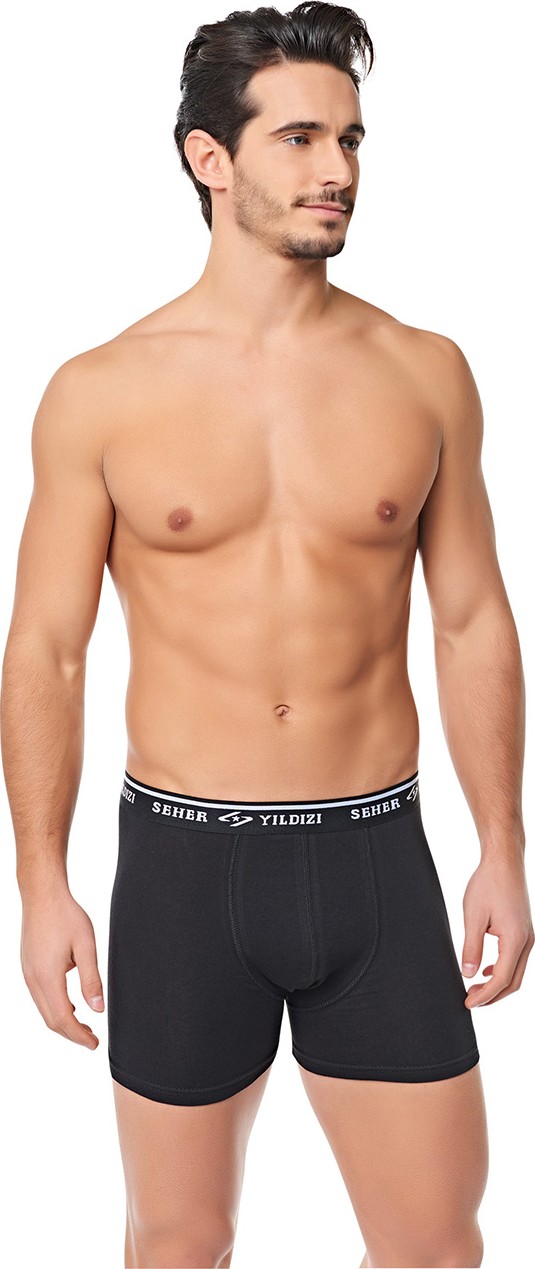 Seher Yıldızı 12 Adet Seher Yıldızı Siyah Renk Elastan Boxer görsel 2