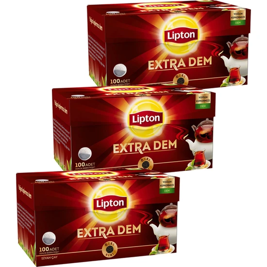 Lipton Extra Dem Demlik Poşet Çay 100 x 3,2 gr - 3'lü Set