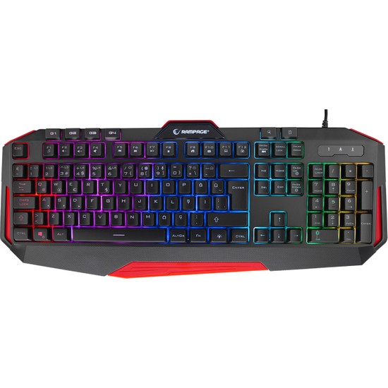Rampage KB-RX7 ALPOR PRO Sese Duyarlı RGB Aydınlatmalı Q Gaming Oyuncu Klavyesi
