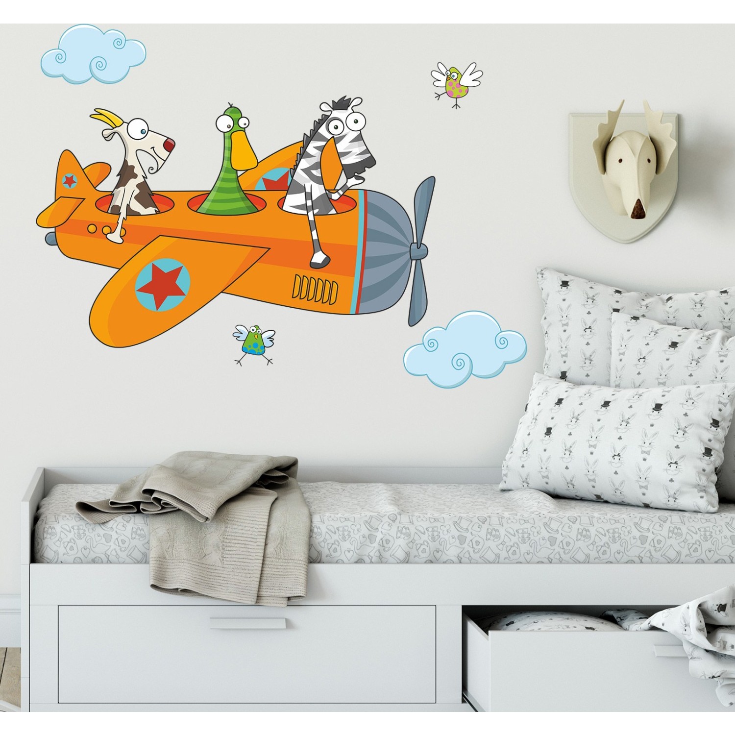 DekorLoft Çılgın Uçak Çocuk Odası Duvar Sticker CS298 Fiyatı DekorLoft Çılgın Uçak Çocuk Odası Duvar Sticker CS298 Fiyatı