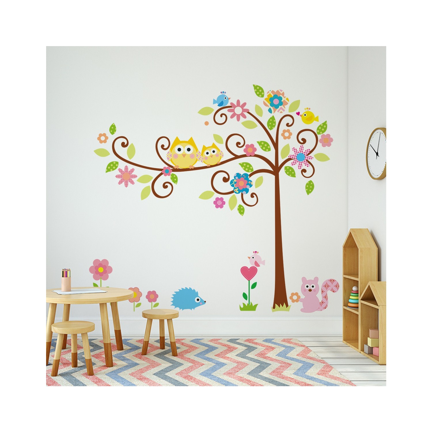 DekorLoft Neşeli Baykuşlar Çocuk Odası Duvar Sticker Set Fiyatı