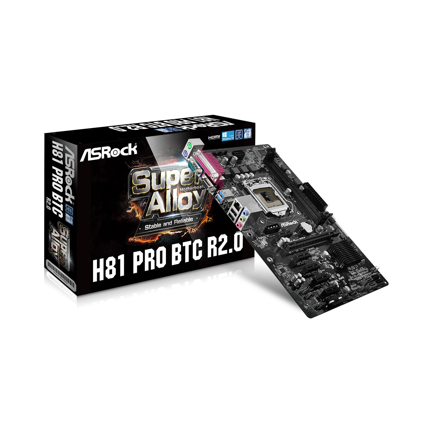 マザーボード ASRock H81 PRO BTC R2.0 LGA 1150 Intel H81 HDMI SATA