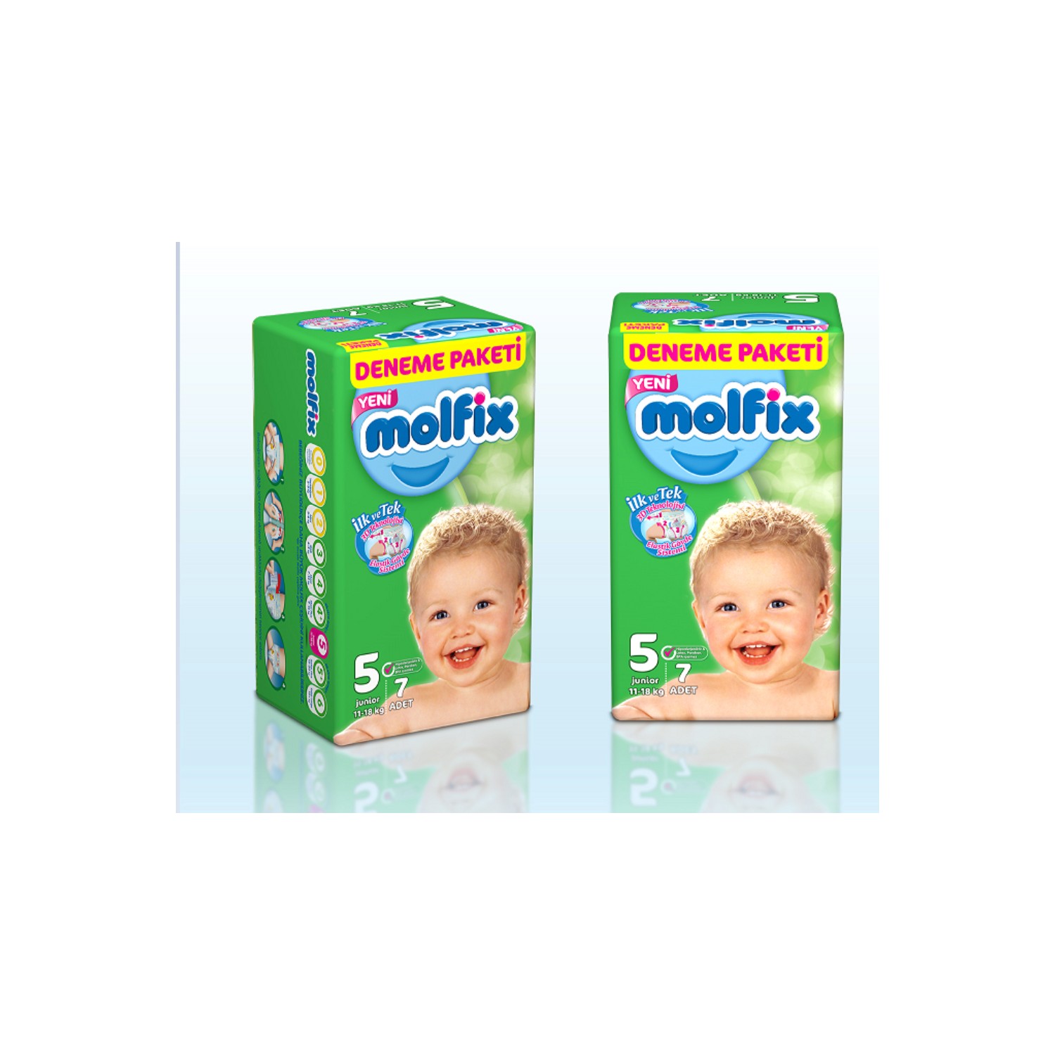 Molfix Bebek Bezi Deneme Paketi Junior 5 Beden 7 Adet Fiyatı