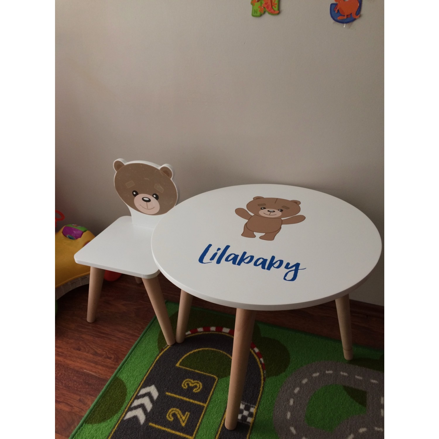 Lila Baby Çocuk Aktivite Masa Seti 1 Masa 2 Sandalye 60 x