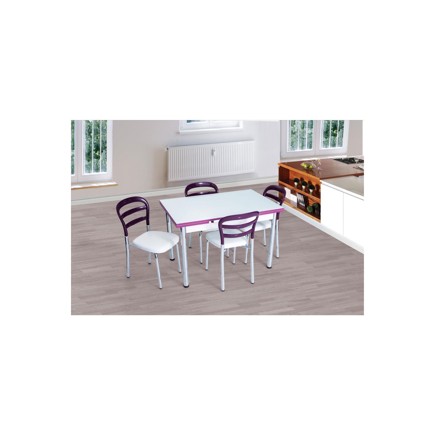 Mobpazar Yandan Açılır Cam Masa Sandalye Takımı 70*110 Mobpazar Yandan Açılır Cam Masa Sandalye Takımı 70*110