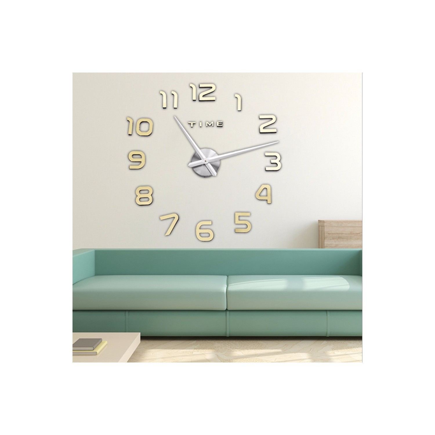 Modern Nesil DIY 3D Dekoratif Büyük Boy Sticker Duvar Saati Fiyatı