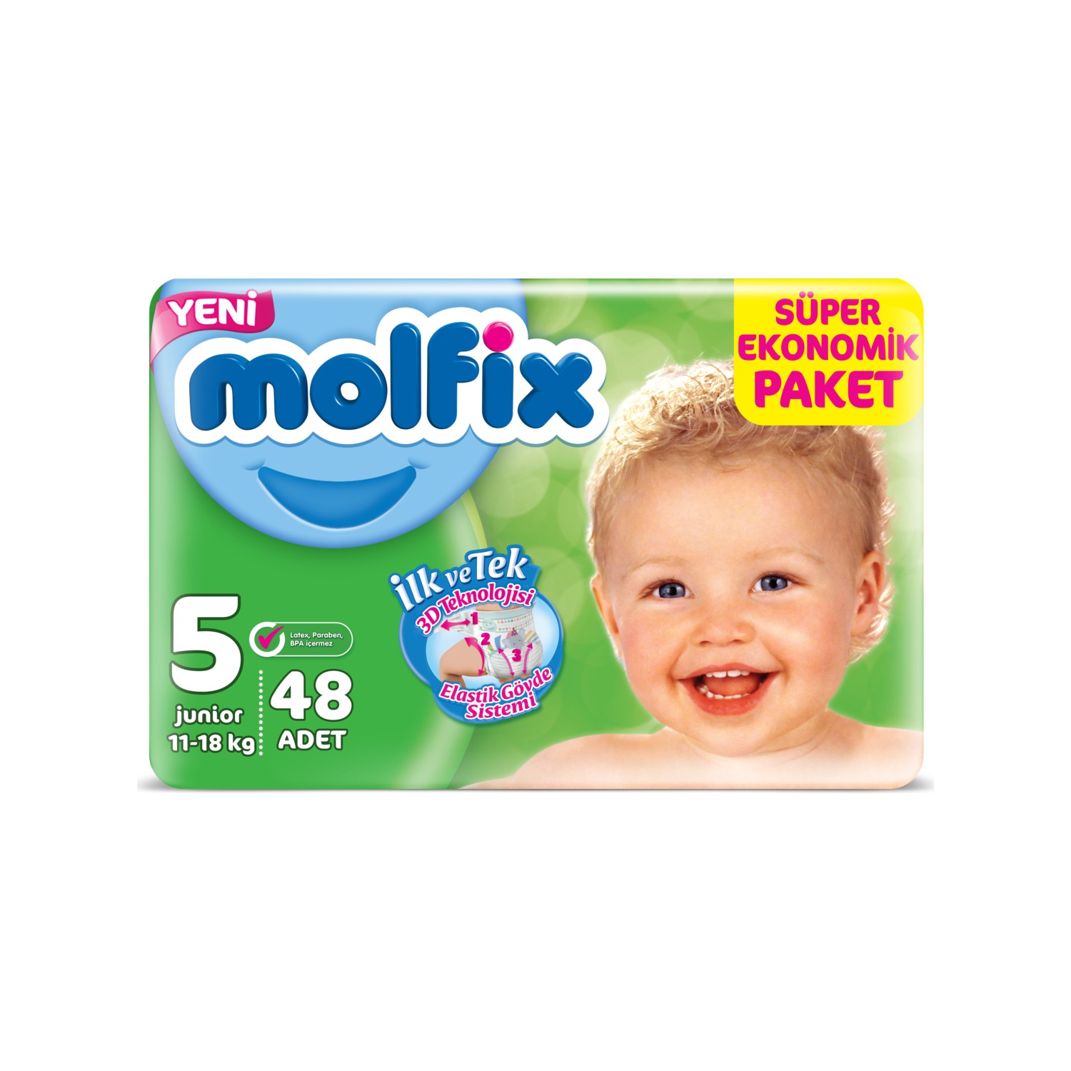 Molfix Bebek Bezi 5 Beden Junior Süper Ekonomik Paket 48 Fiyatı