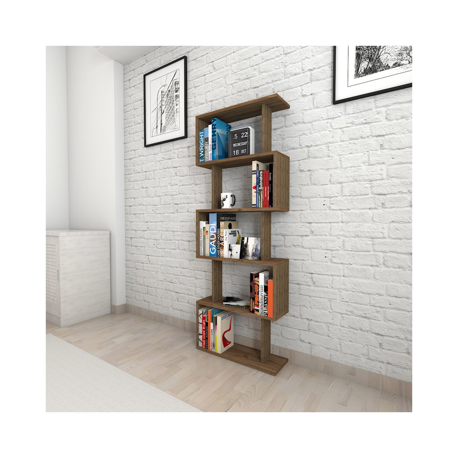 Mars Mobilya Snake Ceviz Kitaplık Fiyatı Taksit Seçenekleri