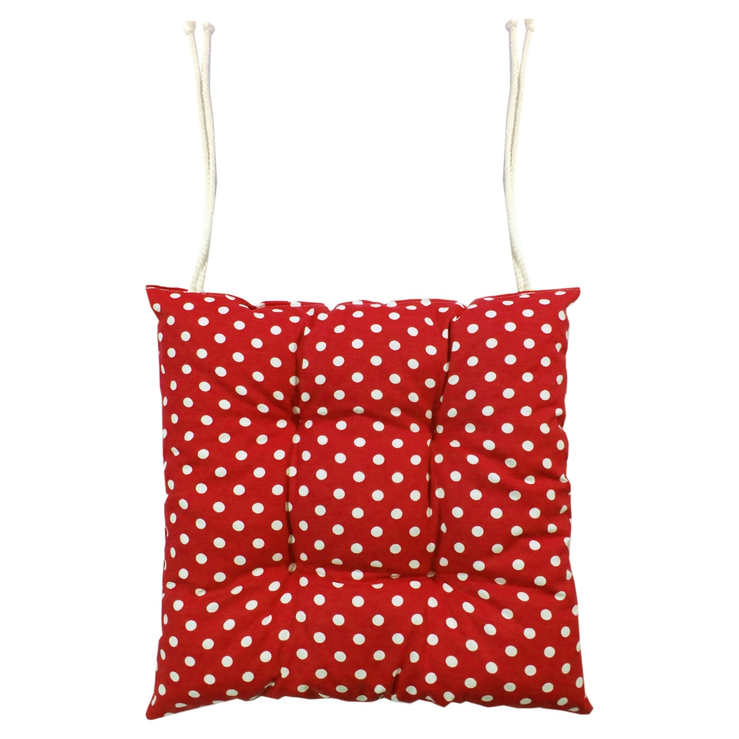 Textilla Kırmızı Puanlı Pofidik Sandalye Minderi Fiyatı