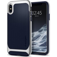 Spigen Apple iPhone XS / iPhone X Kılıf Neo Hybrid Satin Silver - 057CS22167