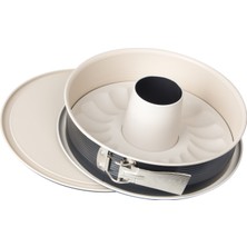 Zenker 7813 Creme Noir Çift Tabanlı Kelepçeli Kek Kalıbı 28 cm