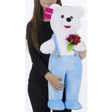 Selay Toys 1075M Tulumlu Ayı Ayakta 75Cm Mavi