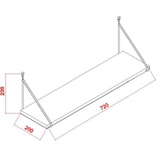 Decormet Armoni Raf ve Kitaplık Seti 1 Raflı 200X720 Sakramento - Adena