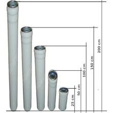 Gümüş Hermetik Baca Uzatması 100 cm