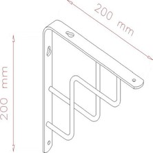 DECORMET Zig Zag Raf Altı Konsol 200X200 Mm