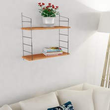 Armoni Raf ve Kitaplık Seti 2 Raflı 200*720 Ceviz