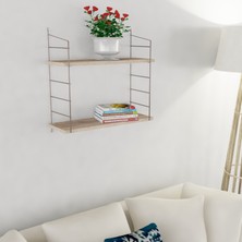 Decormet Armoni Raf ve Kitaplık Seti 2 Raflı 200X720 Sakramento - Adena