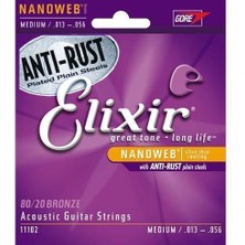 Elixir 11102 NW 80/20 Bronz Akustik Gitar Teli (13-56)