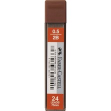 Faber-Castell 0.5 mm 2B Kalem Uçları 24 Adet Uzun 75 mm Kalite Garantili