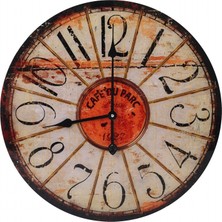 Mark Lab Ahşap Dekoratif Yuvarlak Duvar Saati 50X50