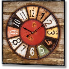 Mark Lab Ahşap Dekoratif Kare Duvar Saati 50X50