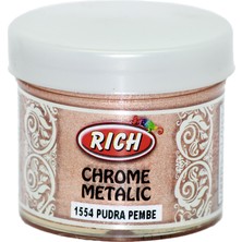 Rich Metalik Akrilik Boya 1554 Renkli Pudra Pembe Özellikli Sanatsal Malzeme