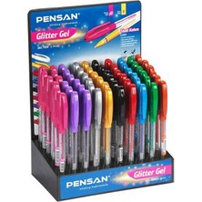 Pensan Glıtter Jel - Simli Kalem 1 Mm Kırmızı 12Li Kutu