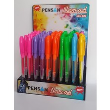 Pensan Neon Jel Kalem 1 Mm Mavi 12Li Kutu