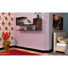 Rafline Airy Duvar Rafı - Wenge