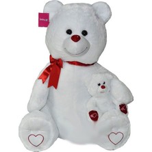 Selay Toys Yavrulu Ayı 100 cm Beyaz 1085B