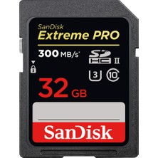 Sandisk Extreme Pro 32GB 300MB/s Class 10 UHS-II SDHC Hafıza Kartı SDSDXPK-032G-GN4IN