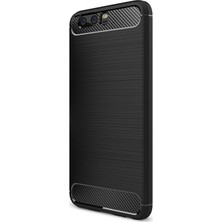 Microcase Huawei P10 Plus Brushed Carbon Fiber Silikon TPU Kılıf