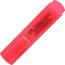 Faber-Castell 1546 Şeffaf Gövdeli Kırmızı Fosforlu Kalem