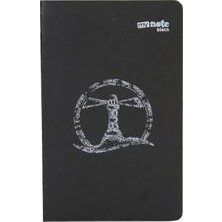 Mynote Black 19 x 25 40 Yaprak 2'li Düz Defter