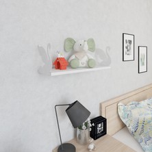 Decormet Kuğu Raf ve Kitaplık Seti 20X60 Beyaz-P.Beyaz