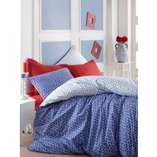 Cotton Box Minimal Ranforce Çift Kişilik Nevresim Takımı Pave Bordo