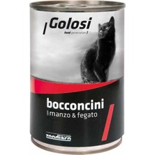 *Golosi Bacconcini Siğir Etli Ve Ciğerli Kedi Konservesi 400 Gr.