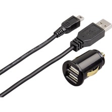Hama Dual Piccolino P2X Usb Mini Usb Kablo 2000Ma Araç Şarj Cihazı