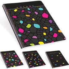 Keskin Color PP Kapak Spiralli A4 80 Yaprak Çizgili Volant Defter