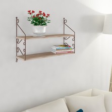 Decormet Seramoni Raf ve Kitaplık Seti 2 Raflı 200X720 Sakramento - Adena